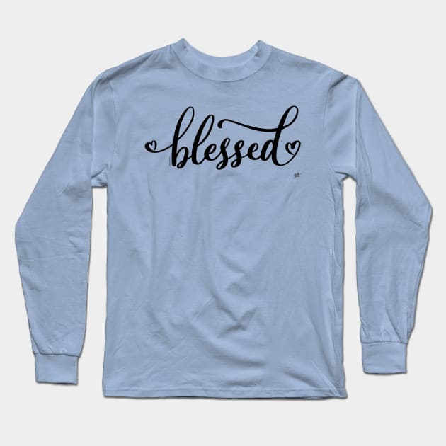 Blessed Blessings Thankful Love Long Sleeve T-Shirt by DoubleBrush